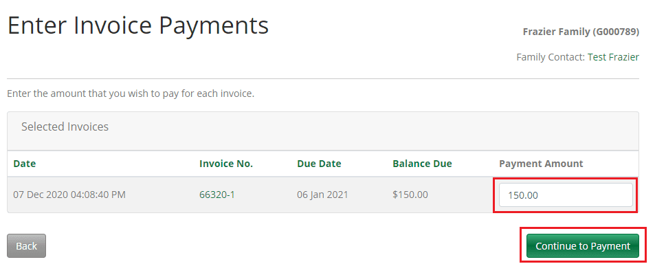 screenshot with camp registration instructions