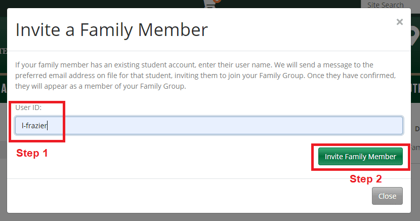 screenshot with camp registration instructions
