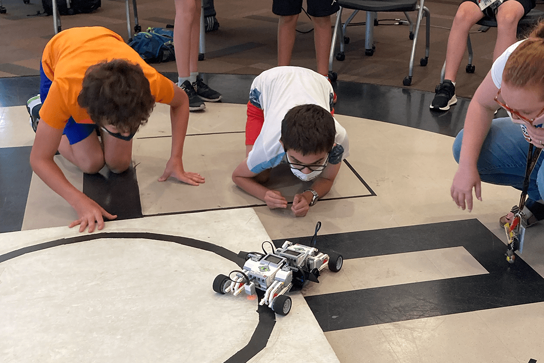 children in robotics 201 workshop